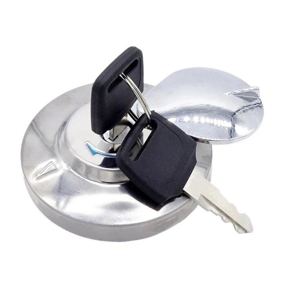 Motorcycle Fuel Tank Cap Lock Set, Color With 2 Keys For Shadow Spirit Vt750, Dc, C2, Vlx, Vt600 Models Silver 6447073289538