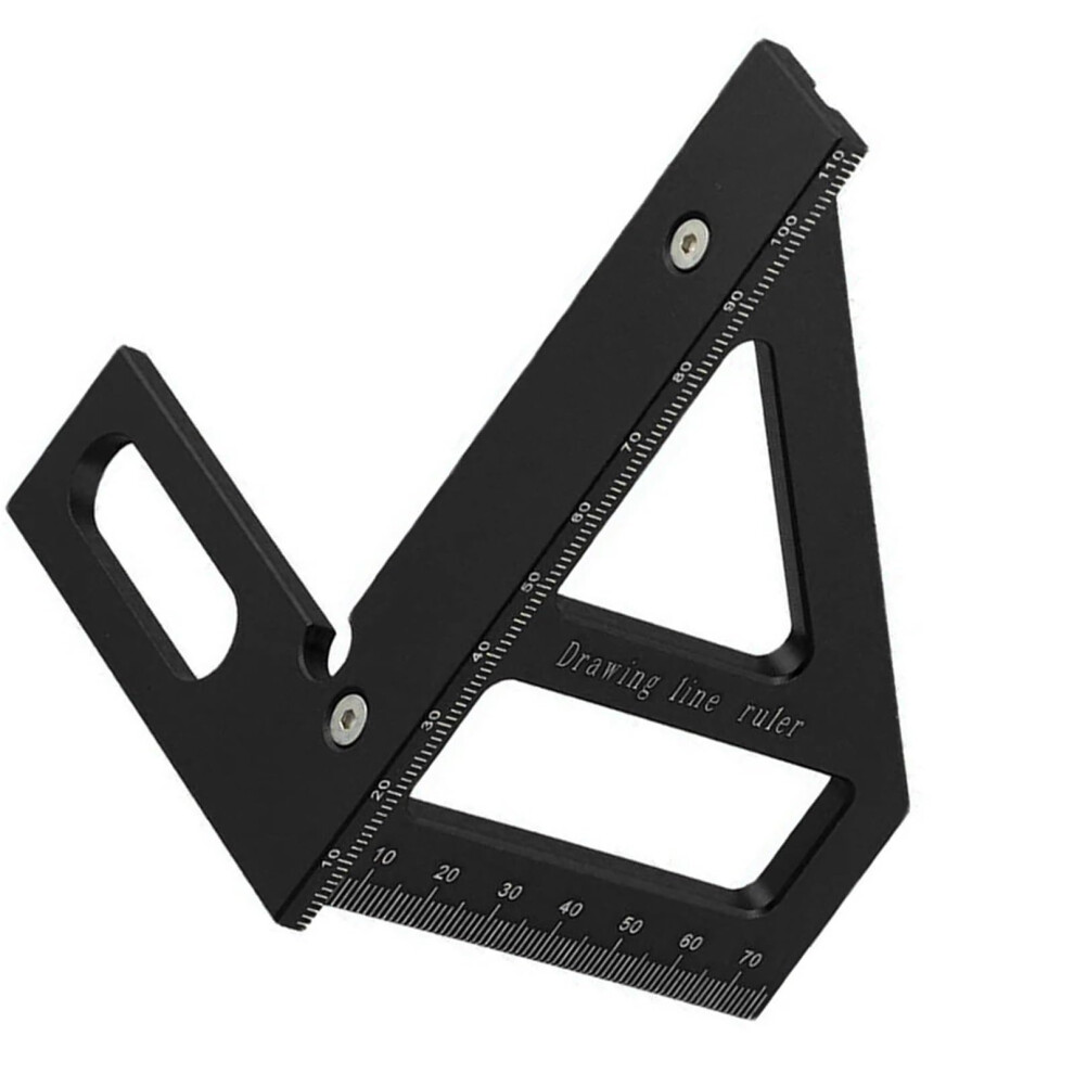 Carpenter's Square 45/90 Degree Aluminum Miter Triangle Ruler, Woodworking, Square Angle Gauge For Precise Measurements 6482260290843