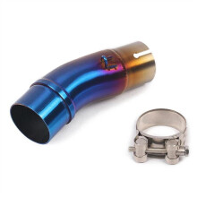 Modified Motorcycle Exhaust Pipe Mid Link Tube (Color: 2) for Kawasaki Z250 Z300 Z400 Ninja 250 300 400 2017-2019