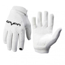 (M, White) Motorcycle Racing Gloves Non-slip Wear Resistant Breathable Full Finger Gloves