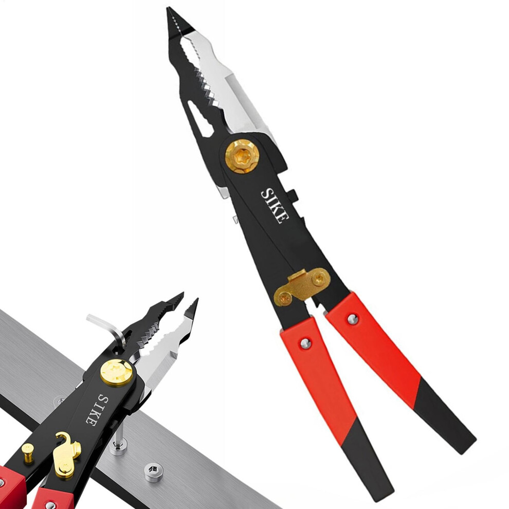 Electric Wire Stripping Pliers, Dual-Ended Design, Adjustable Handheld Tool for Electrical Projects, Automotive Wiring, Home Use-image-OPC-PK87CV9-NEW