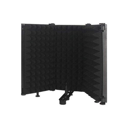Tragbares 3/5 Panel Mikrofon-Schallschutzschild, Schwarz 2