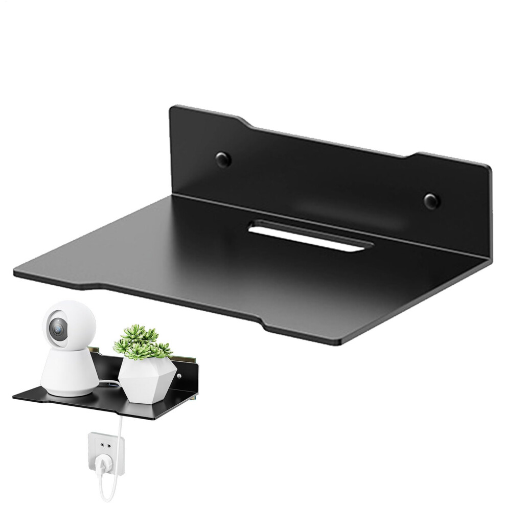 Router Wall Shelf Bracket | Stainless Steel Floating Wifi Router Rack For Cables | Display Shelf For Smart Devices And Toys 6482260294124