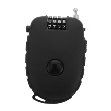 Portable Stretchable Steel Cable Lock for Bicycles, Strollers, and Luggage - Adjustable, Lightweight, Flexible Security Solution