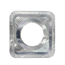 Aluminium Foil Gas Burner Covers, Round and Square, Disposable, Compatible with Gas Stoves and Burners, Heat Resistant