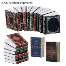 3 pezzi in scala 1:12 miniature casa delle bambole europea classica mini flip book quaderno finta per