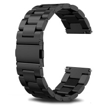 Stainless Steel Black 20MM Metal Watch Strap for Men for Garmin Venu/Sq 2/Venu 2 Plus/Vívoactive 5/Forerunner 245
