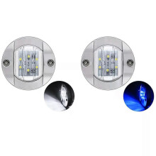 Lot de 4 feux de poupe LED 12 V CC, éclairage intérieur de cabine étanche, rond, pour ponton, bateau