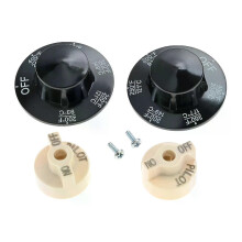 4 stuks/set regelklep beige pilootdraaiknop met 200-400F thermostaatknopset voor frituurpannen, braden
