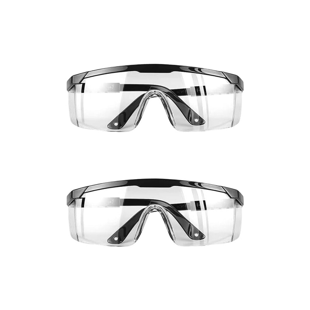 Safety Goggles 2 Pack Â Anti-Fog Protective Glasses For Glasses Wearers, Full Vision Transparent Eye Protection 6038364996442