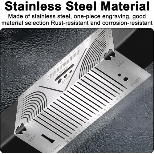 Parallel Scriber Tool for Metal Processing, Dual Purpose Angle and Arc Marking, Square Steel Pipe Cutting Guide 2