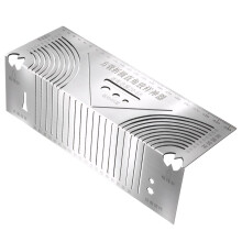Parallel Scriber Tool for Metal Processing, Dual Purpose Angle and Arc Marking, Square Steel Pipe Cutting Guide