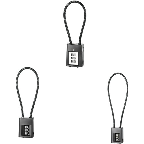 Motorcycle Helmets Combination Lock with Password, Cable Lock for Bicycle Helmets, Backpacks, Luggage Security 1