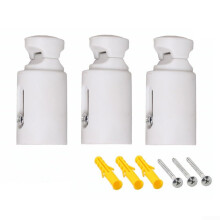 Wall Mount for Heated Towel Rack, Complete Set of 3 Units, Stainless Steel, Wall Mounting, Universal Compatibility