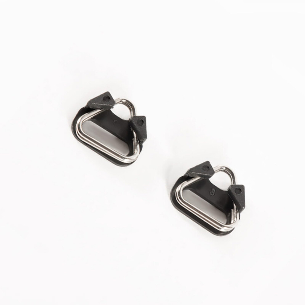 Stainless Steel Triangle Split Rings For Camera Straps, Lanyards, And Belt Hooks - Durable Hook Lugs With Caps 6038364997456