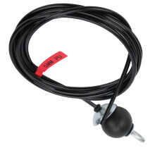 Câble d'acier pour gym, longueur 2,5 m, noir, diamètre 5 mm, 220 lb