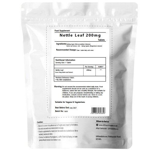 Nettle Leaf 200mg 120 Tablet - Prostate support, Arthritis, Allergy 1