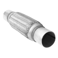 Edelstahl-Auspuffrohr - 51 x 300 mm Schweißmontage mit geflochtenem Luftauslassrohr