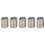 5 pièces d'inserts filetés M22x2.5x2D 26.2-26.8mm argenté 2