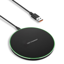 Wireless Charging Pad 15W Inductive Charger for iPhone 16/15/14/13/12 Pro Max Plus, AirPods Pro, Samsung Galaxy