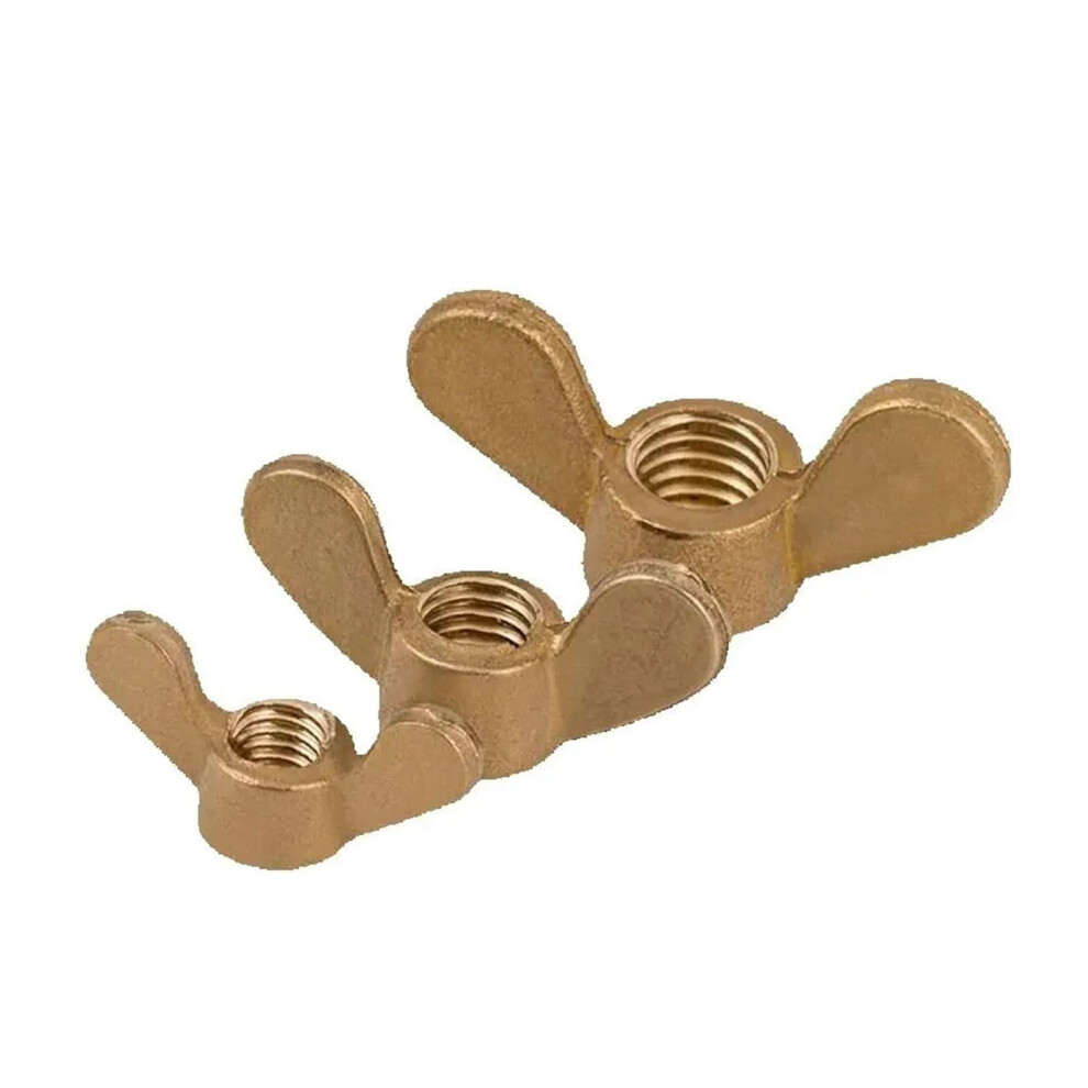Brass Wing Nuts Din 315, M10 M12, 20 Pieces, Hardware And Technical Applications, Durable Fasteners 6038364999955