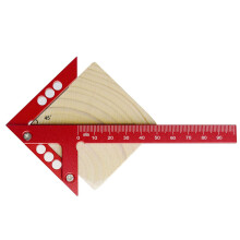 Center Pen Gauge - Aluminum Alloy Center Line Scriber Tool for Woodworking, 45 Degree Angle Crib Gauge, Red Circle Finder