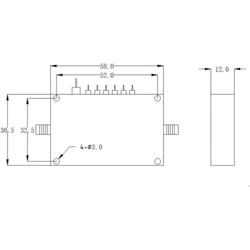 DC-4G Programmable Attenuator 6-Bit Parallel Control Digital 31.5 dB Adjustable Signal Damping Device 1