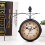 Railway Station Clock Double-sided Retro Style Digits Wall Clock White 2