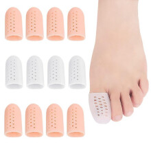 Big Toe Cap, 10 Pcs Breathable Toe Protector Toe Cover Sleeves with Holes, Reduce Frictionbeige