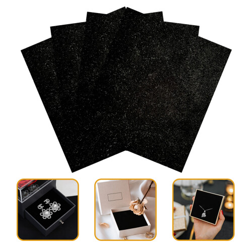 4 Pcs  Fabric Squares Self Adhesive Sheets Jewelry Box 2