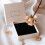 4 Pcs  Fabric Squares Self Adhesive Sheets Jewelry Box 11