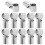 Gate Rail End Clamps Pipe Connection Silver 12pcs 9
