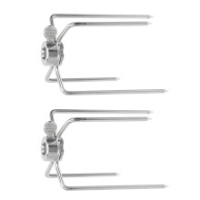 Raindrops Meat Grilled Forks Silver 2pcs 4.72x3.93x2.75in