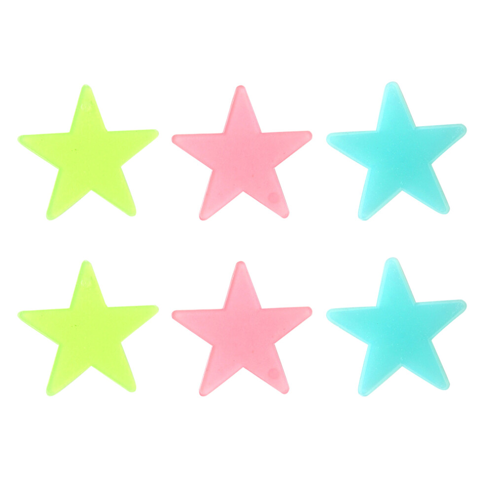 100 Pcs/6 Luminous Stars Wall Sticker Fluorescent Decor Glow Dark Iplusmile