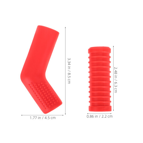 5Pièces Protège Levier Silicone Rouge Installation Facile 1