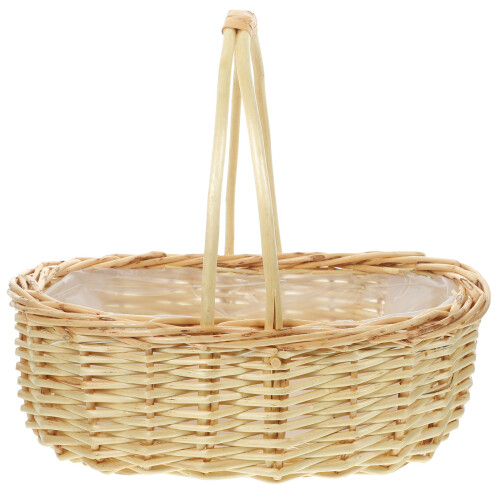 Woven Wicker Basket Wicker Woven Basket Beige 1set