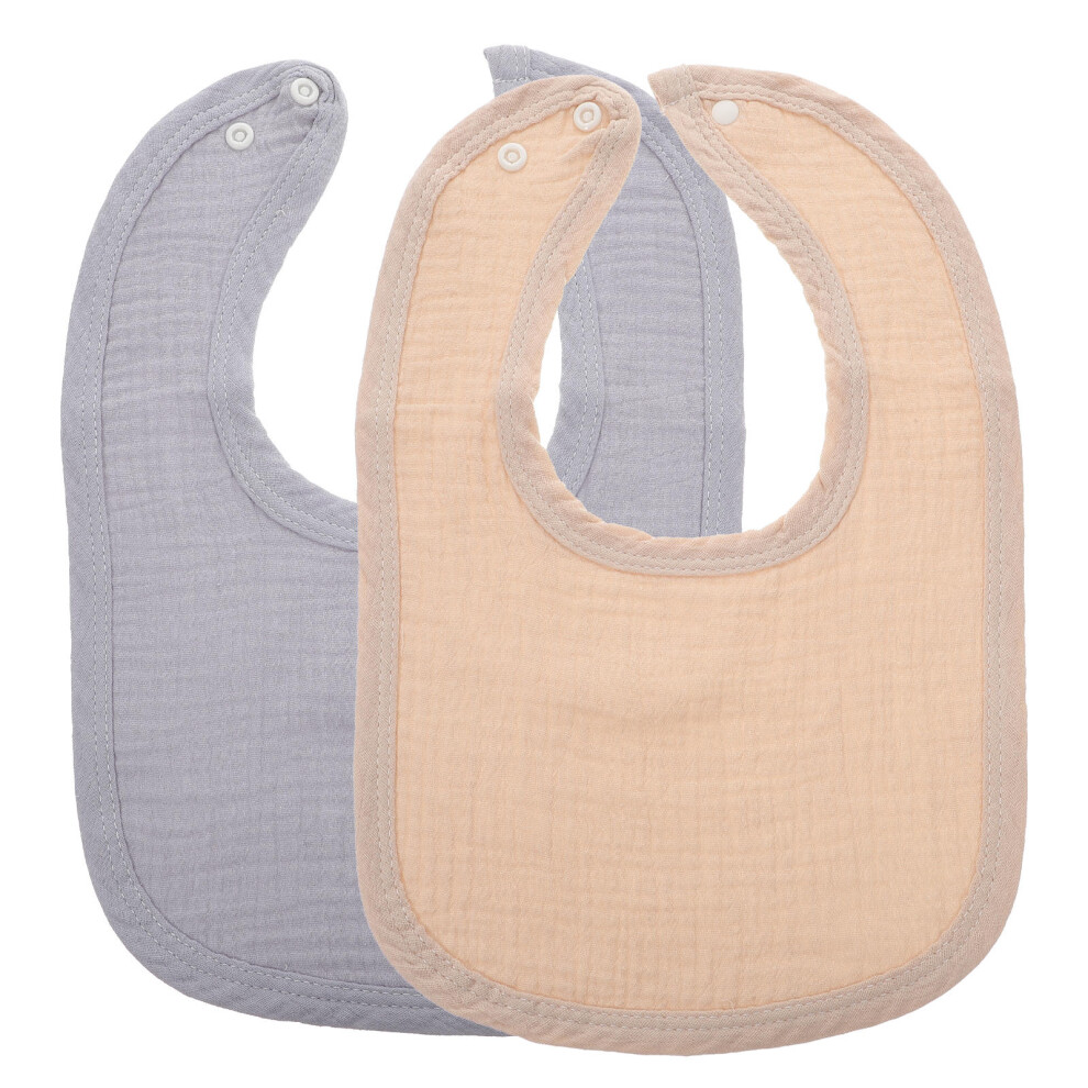 Absorbent Feeding Bibs Khaki 2Pcs Prevent Rash Aboofan
