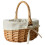 Natural Style Wicker Flower Basket With Handle Khaki 1pcs 2
