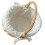 Natural Style Wicker Flower Basket With Handle Khaki 1pcs 10