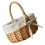 Natural Style Wicker Flower Basket With Handle Khaki 1pcs 7