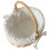 Natural Style Wicker Flower Basket With Handle Khaki 1pcs 6