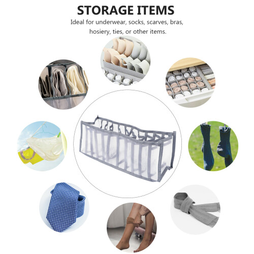 1pcs Clothes Storage Box Organizer Fabric Grey For Women 1