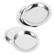 4 pcs stainless steel wine coasters, round metal tea cup cushion