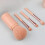 Retractable Brush Makeup Brush Set Pink 1 Set 5