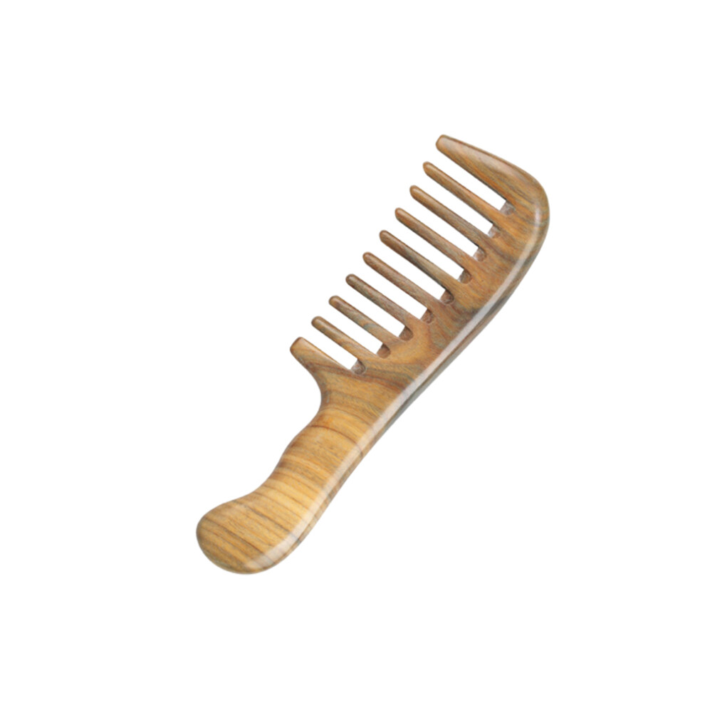Ohphcall Unisex Sandalwood Comb For Hair Women Large Tooth Hairdressing Tool Natural