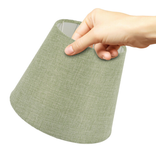 Table Lampshade Green Fabric 1pack 7.1x7.1x5.9in 2