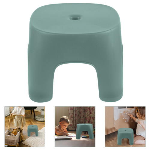 Toddler Plastic Step Stool Non-Slip For Bathroom Use 1pc Green 2