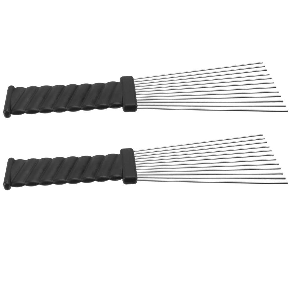 Aboofan Unisex Black 2Pcs Salon Hair Styling Tool Hairdresser Combs