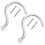 Flat Snooker Hook Silver Iron 2 Sets 1