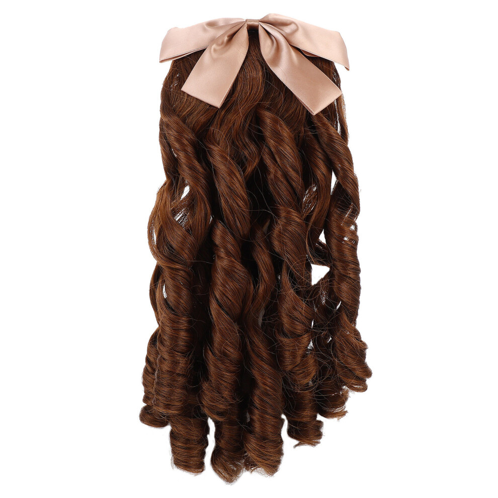 Vaguelly Unisex Curly Ponytail Wig Extension Retro Hairpiece For Women